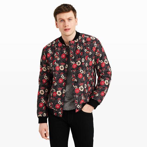 Club Monaco Printed Floral Bomber