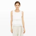 Club Monaco Color White Anrole Lace-insert Top