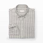 Club Monaco Color Grey Slim-fit Double Face Shirt In Size L