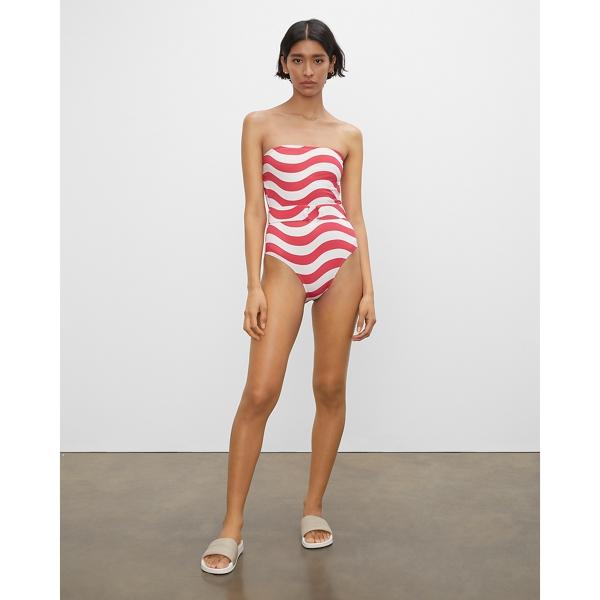 Club Monaco Solid & Striped Madeline Swimsuit