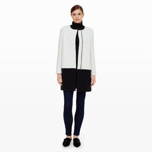 Club Monaco Color White Meera Color-block Coat