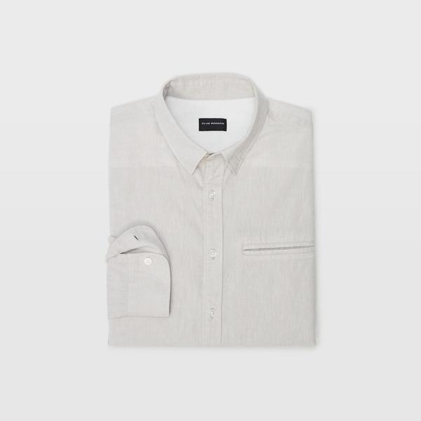 Club Monaco Limestone Slim Besom Pocket Shirt