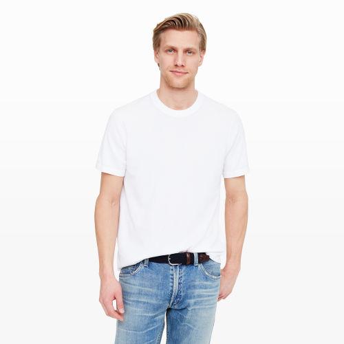 Club Monaco Color White Compact Cotton Crew