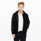 Club Monaco Color Black Combo Terry Hoodie In Size Xs