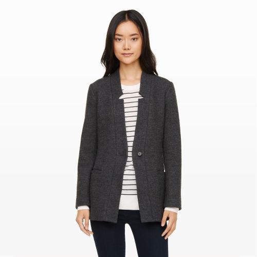 Club Monaco Color Grey Menin Wool-knit Blazer In Size 0