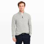 Club Monaco Color Grey Textured Quarter-zip Pullover