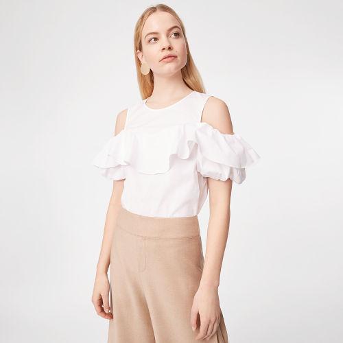 Club Monaco Color White Pallatona Top