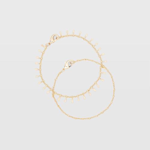 Club Monaco Color Gold Charm Bracelet Set