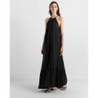 Club Monaco Burnout Pleated Maxi Dress