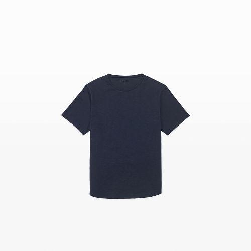 Club Monaco Color Blue Short-sleeve Slub Crew Tee