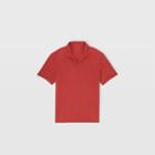 Club Monaco Color Washed Red Cotton Slub Polo