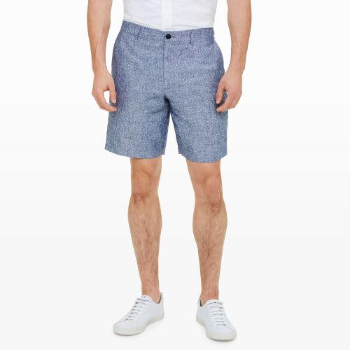 Club Monaco Color Blue 9 Maddox Chambray Dot Shorts