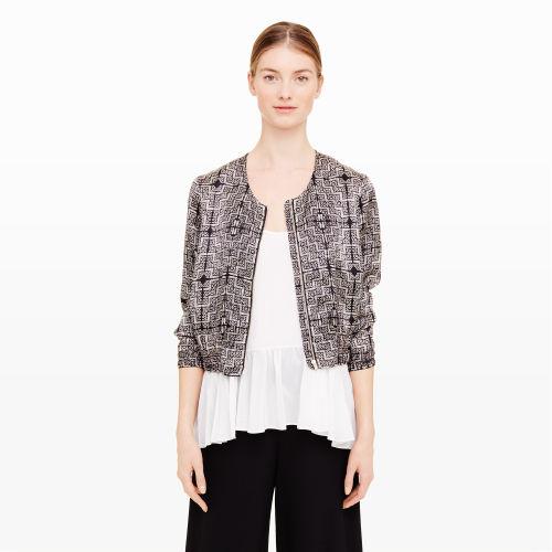 Club Monaco Color Black Kiona Printed Jacket