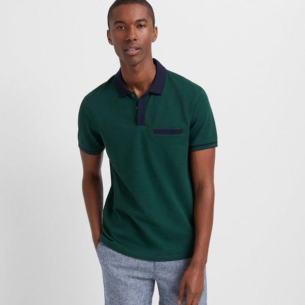 Club Monaco Golf Green Welt Pocket Polo