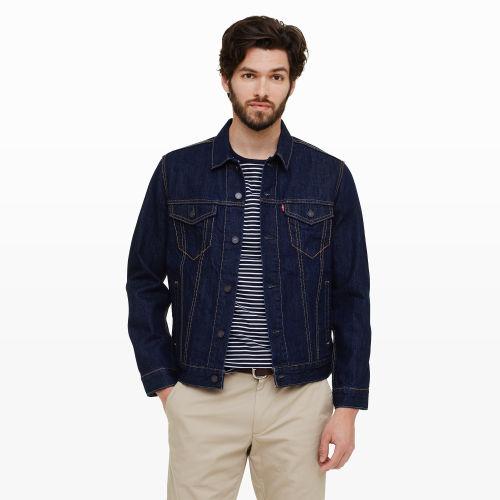 Club Monaco Color Blue Levi's Trucker Jacket