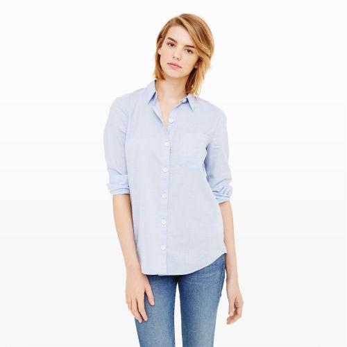 Club Monaco Color Blue Marikate Cotton Shirt