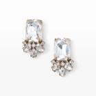 Club Monaco Color Silver Evening Crystal Stone Earrings