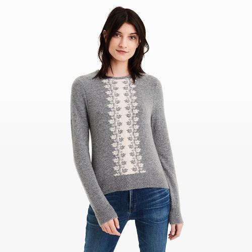Club Monaco Color Grey Telsa Jacquard Sweater