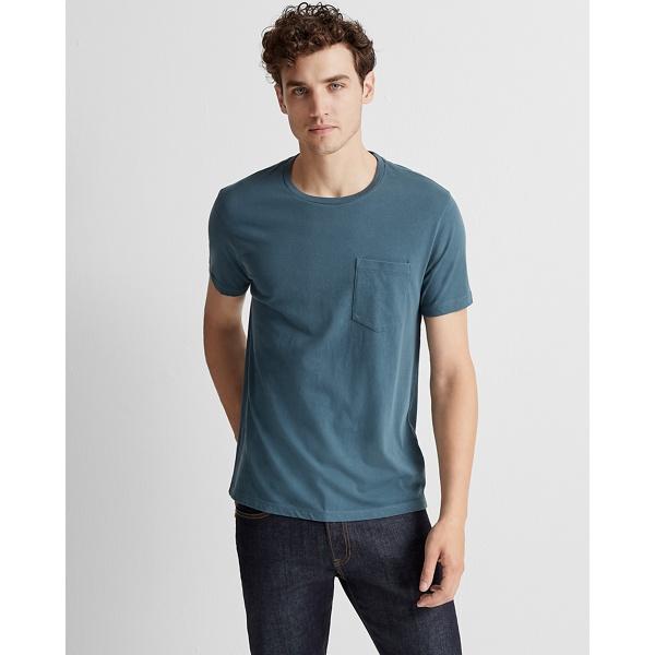 Club Monaco Rivera Blue Williams Garment-dyed Crew