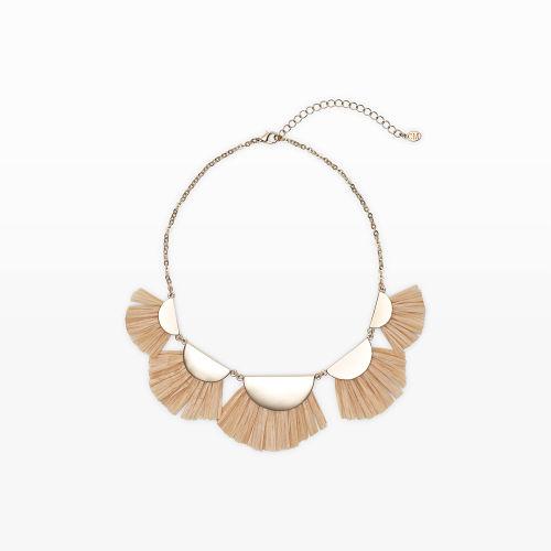 Club Monaco Raffia Statement Necklace