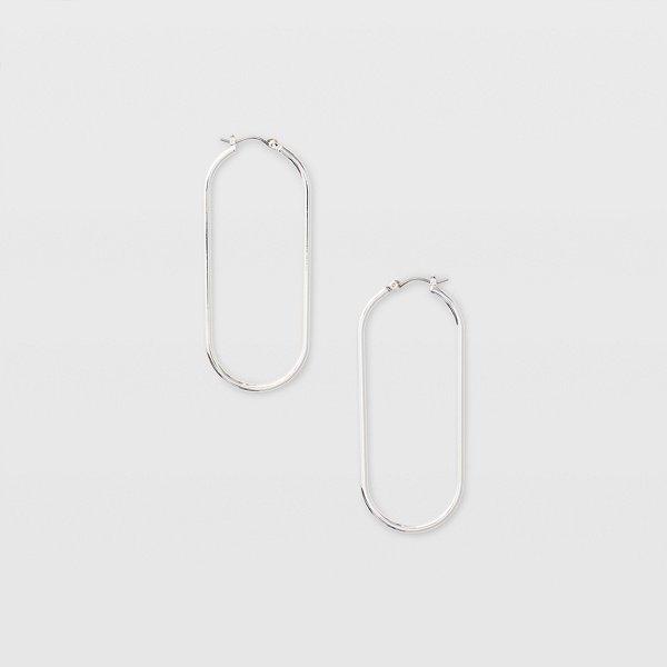 Club Monaco Silver Oval Hoop Earring