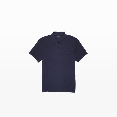Club Monaco Color Blue Garment-dyed Pocket Polo