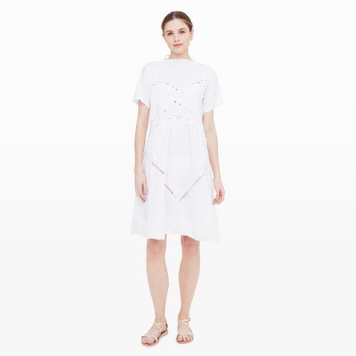 Club Monaco Color White Place Nationale Voile Dress