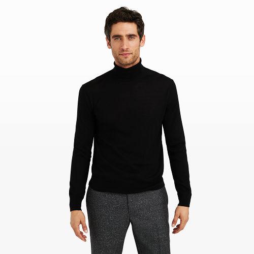 Club Monaco Color Black Luxe Merino Turtleneck