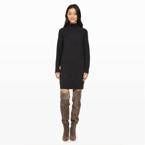 Club Monaco Color Grey Raychel Turtleneck Dress In Size L