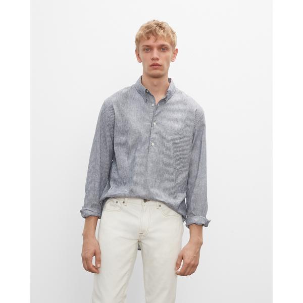 Club Monaco Long Sleeve Pullover Chambray Shirt