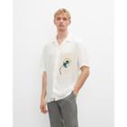 Club Monaco Short Sleeve Camp Collar Printed Shirt