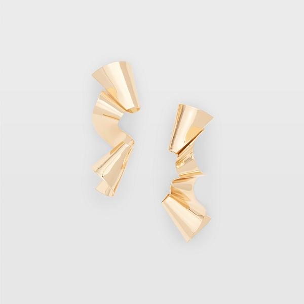 Club Monaco Gold Long Ribbon Earring