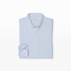 Club Monaco Color Blue Slim Teardrop Linen Shirt