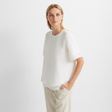 Club Monaco Blanc De Blanc Overlay Top