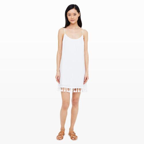 Club Monaco Color White Florin Tassel Dress