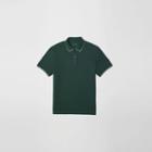 Club Monaco Color Green Chutney Tipped Collar Polo