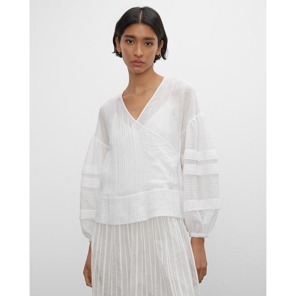 Club Monaco Tuck Sleeve Wrap Top