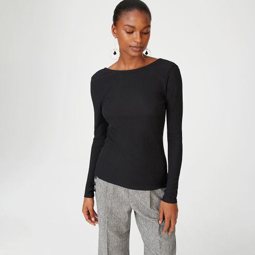 Club Monaco Color Black Tuline Top