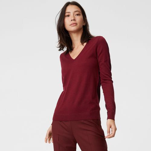 Club Monaco Color Blue Agnes Back-block Sweater