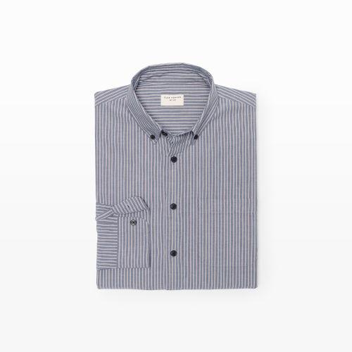 Club Monaco Color Yatch Blue Slim Sporty Stripe Shirt
