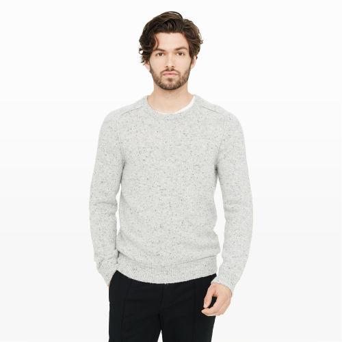 Club Monaco Color Grey Cashmere Tweed Crew