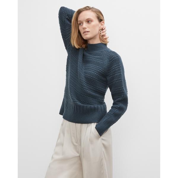 Club Monaco Textured Wool & Cashmere Turtleneck