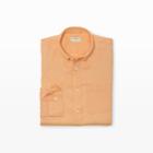 Club Monaco Color Soft Apricot Slim-fit Bd Solid Linen Shirt