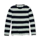 Club Monaco Striped Cotton Slub Crew In Size Xl