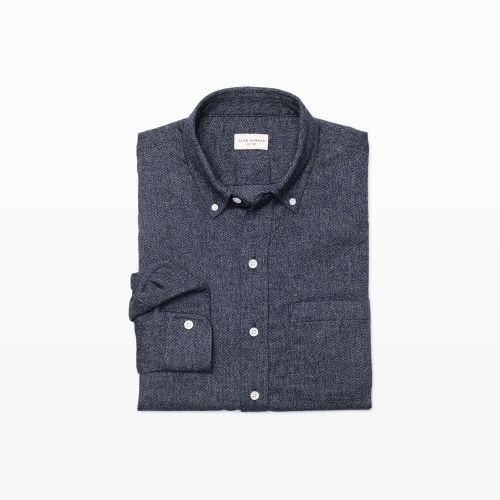 Club Monaco Color Blue Slim Brushed Jasp Shirt