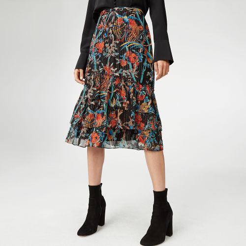 Club Monaco Color Black Loudie Midi Skirt
