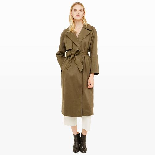 Club Monaco Color Hunter Green Farrah Trench Coat