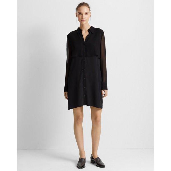 Club Monaco Black Bruksyde Silk Dress