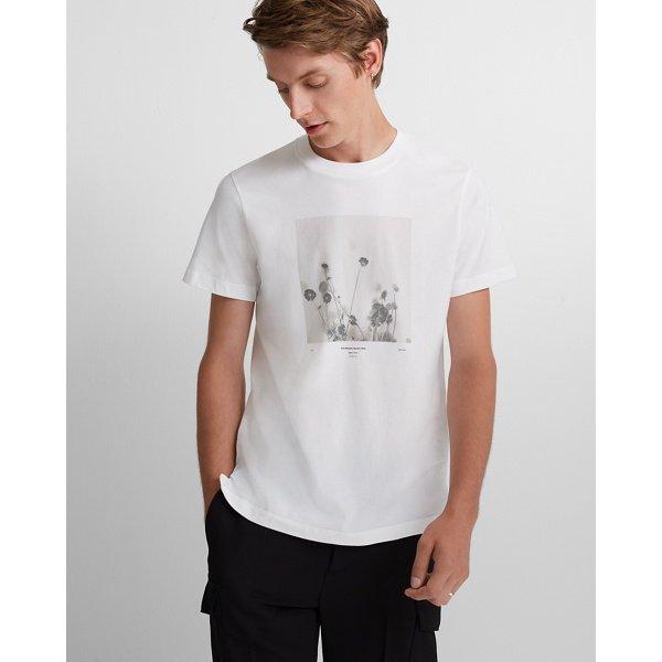 Club Monaco White Photograph Graphic Tee