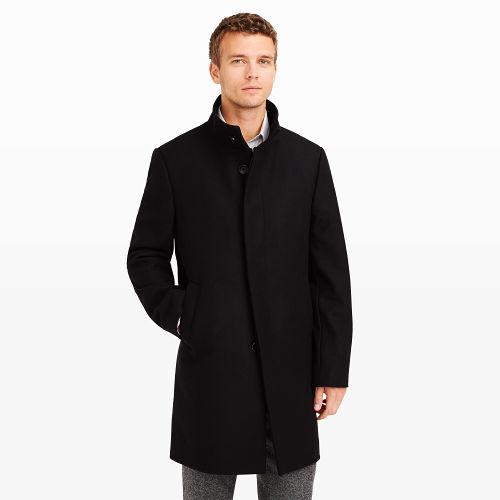 Club Monaco Color Black Funnel-neck Topcoat
